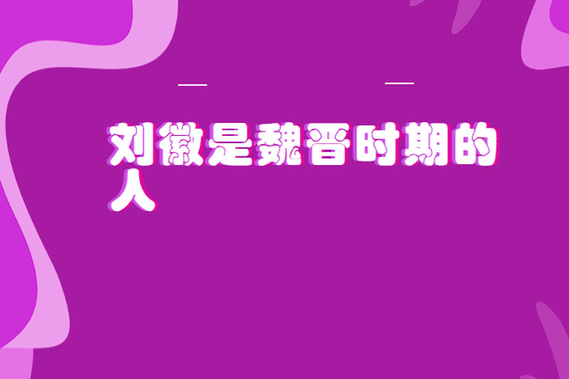 刘徽是魏晋时期的人