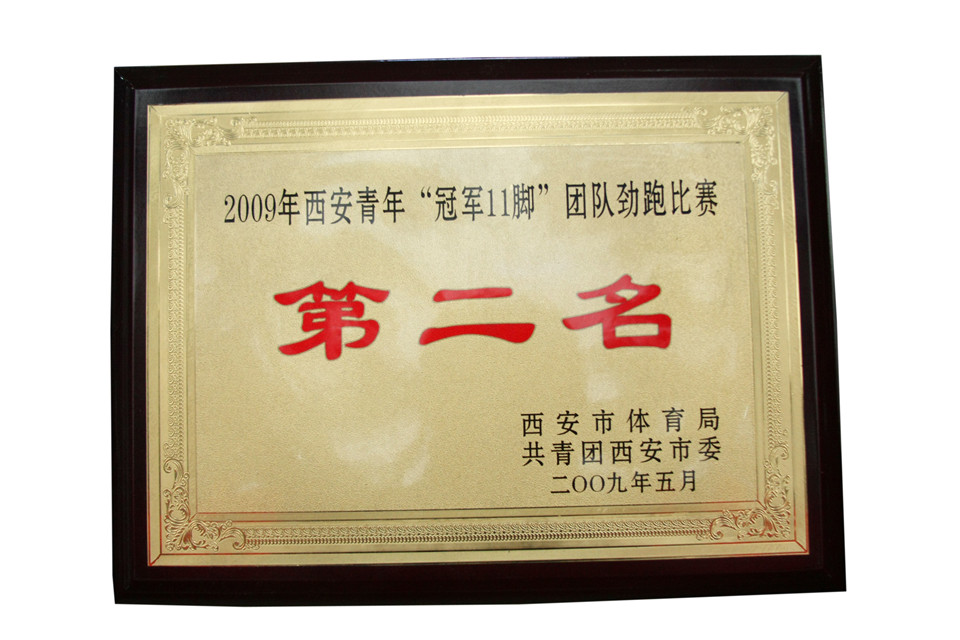 西安市体育局共青团西安市委-2009年青年"冠军11脚"团队劲跑比赛第二