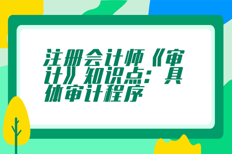注册会计师《审计》知识点:具体审计程序