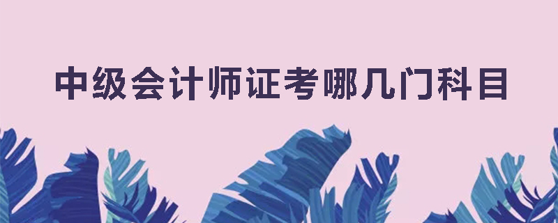 中级会计师证考哪几门科目