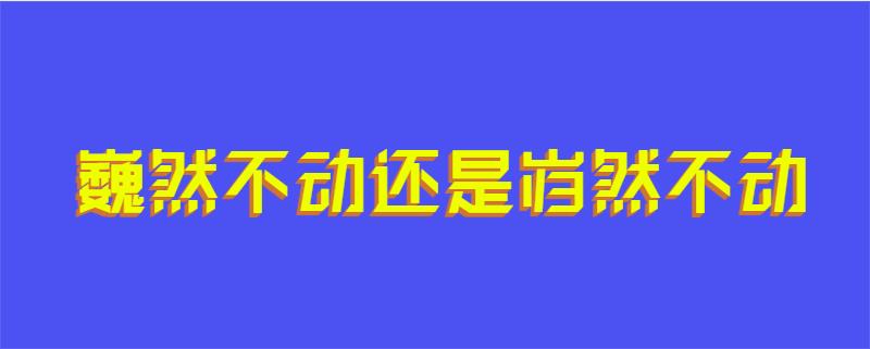 巍然不动还是岿然不动