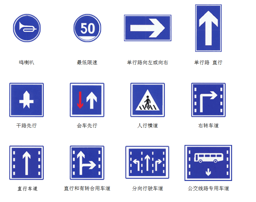 讲解公路牌标志图片