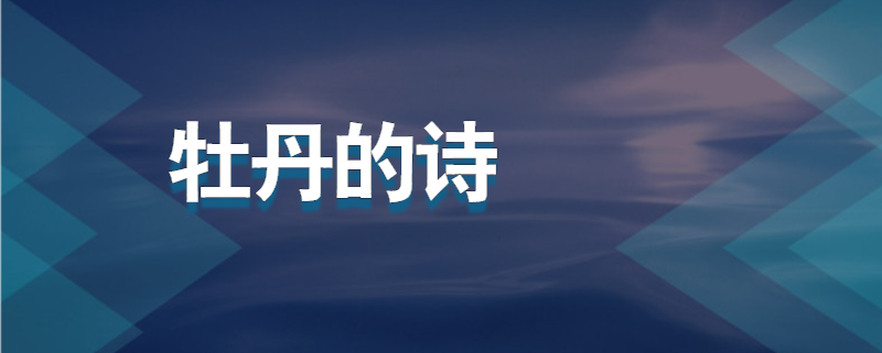 牡丹的诗