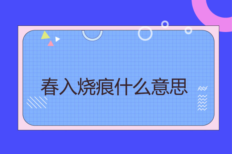 春入烧痕什么意思