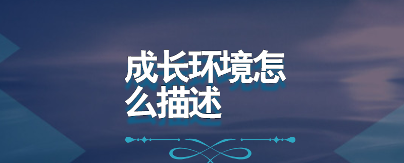 成长环境怎么描述