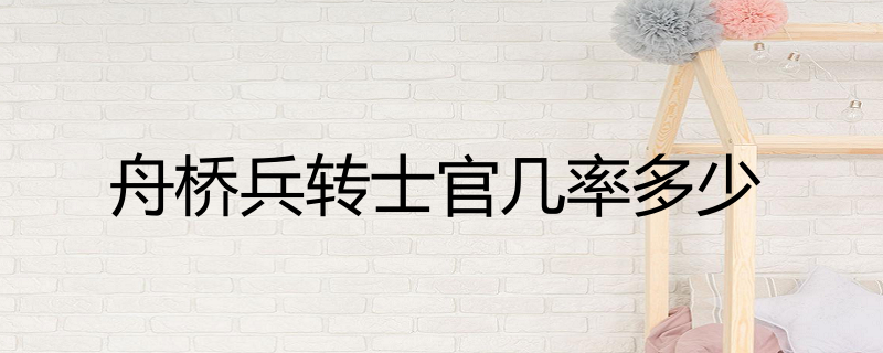 舟桥兵转士官几率多少