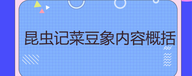 昆虫记菜豆象内容概括