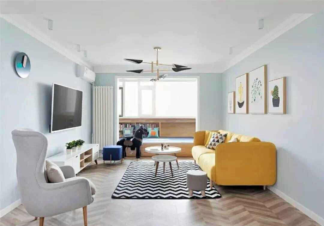 大连亿达河口湾63平北欧风装修实景