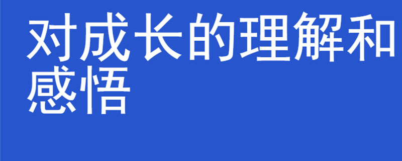对成长的理解和感悟