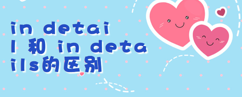 in detail 和 in details的区别