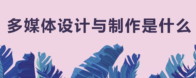 多媒体设计与制作是什么