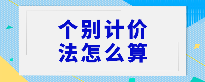 个别计价法怎么算