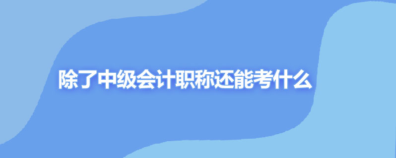 除了中级会计职称还能考什么材料