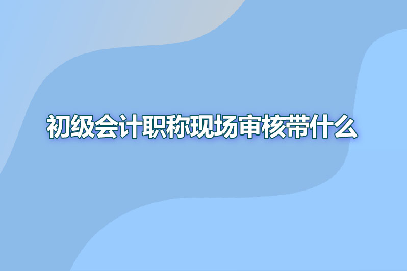 初级会计职称现场审核带什么