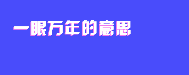 一眼万年的意思