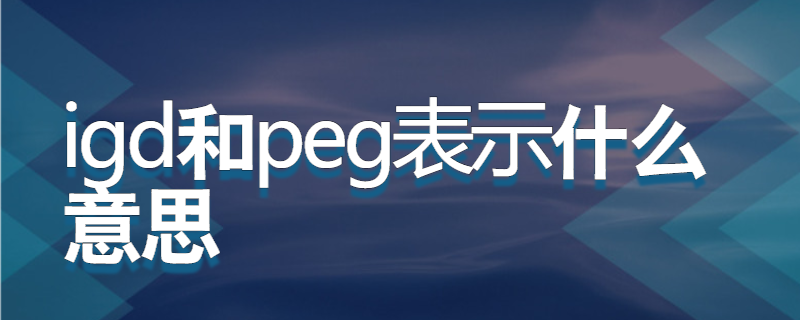 igd和peg表示什么意思