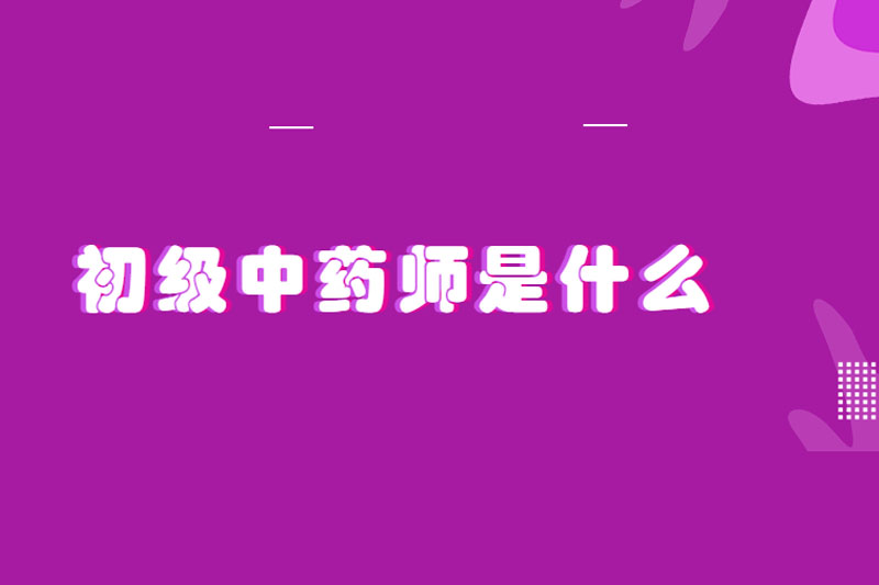初级中药师是什么