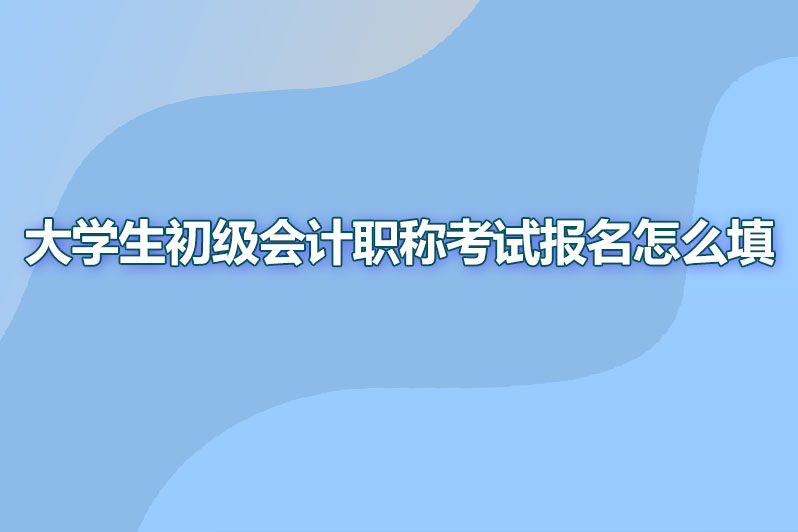大学生初级会计职称考试报名怎么填