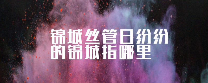 锦城丝管日纷纷的锦城指哪里