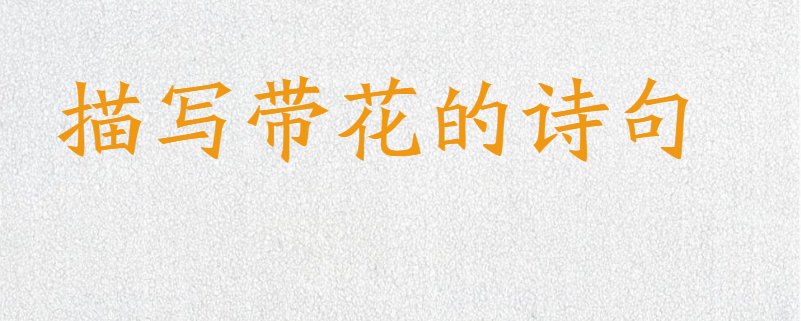 描写带花的诗句