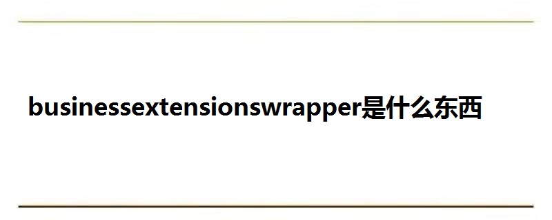 businessextensionswrapper是什么东西