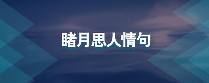 睹月思人情句