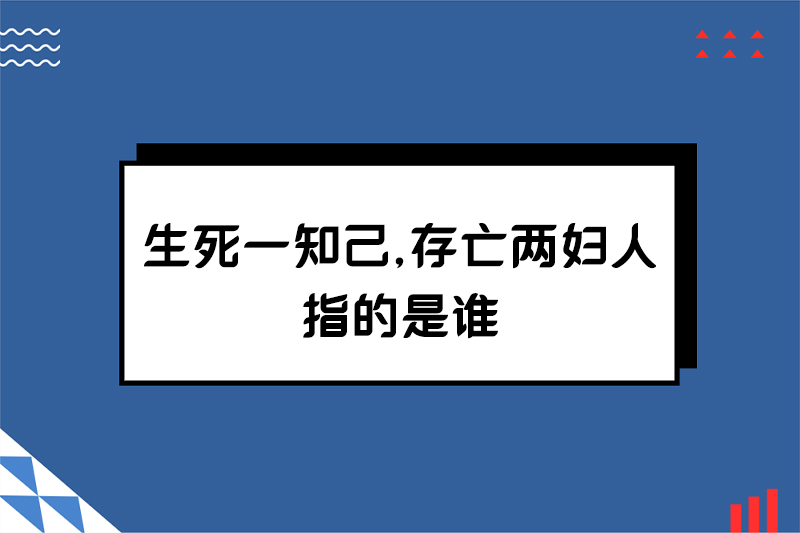 生死一知己,存亡两妇人指的是谁