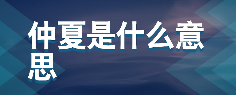 仲夏是什么意思