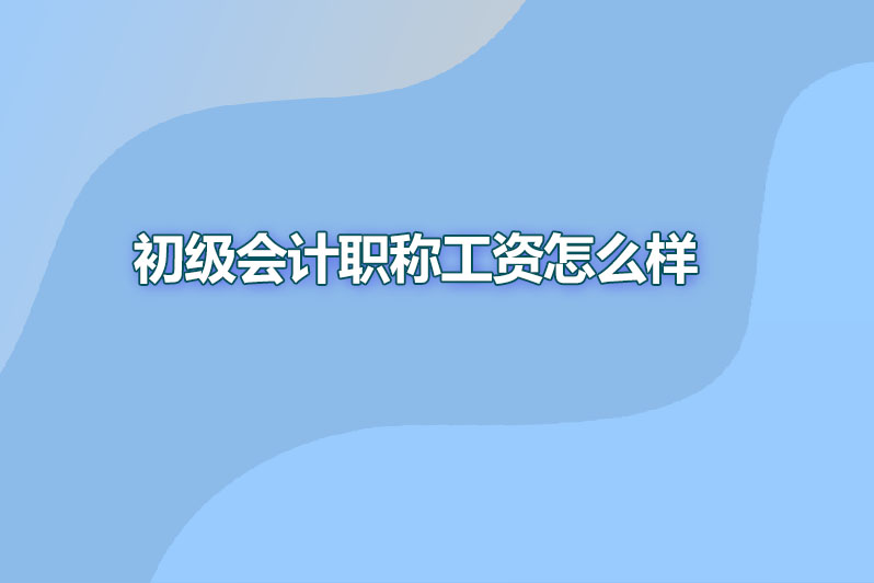 初级会计职称工资怎么样
