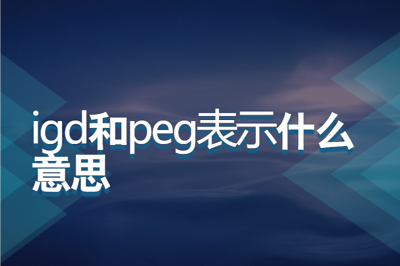 igd和peg表示什么意思