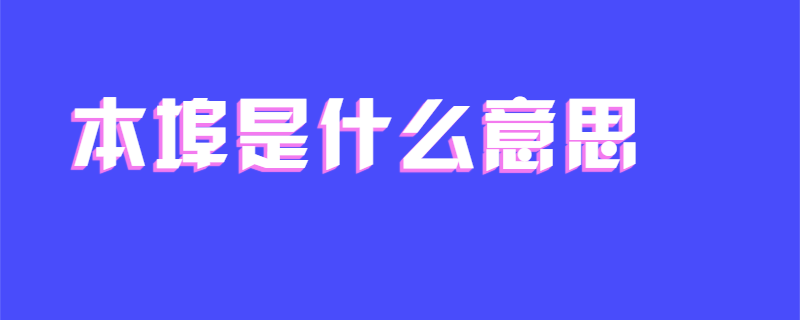 本埠是什么意思