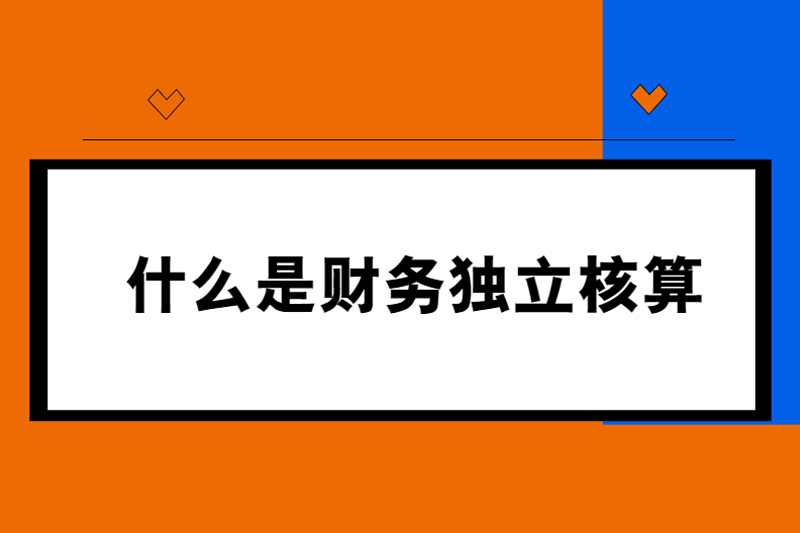 什么是财务独立核算