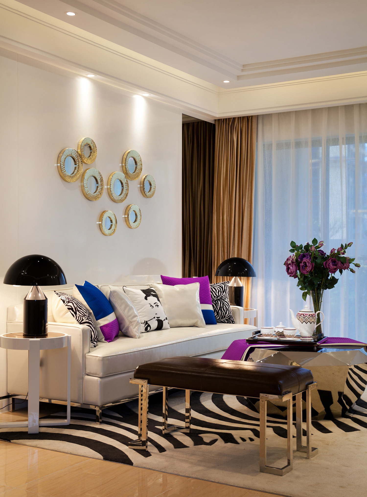 轻奢风格三居室装修设计效果图 家装案例