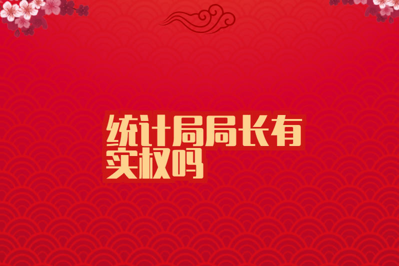 统计局局长有实权吗