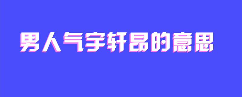男人气宇轩昂的意思