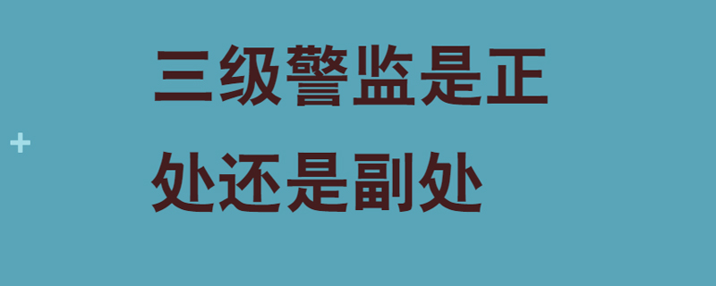 三级警监是正处还是副处