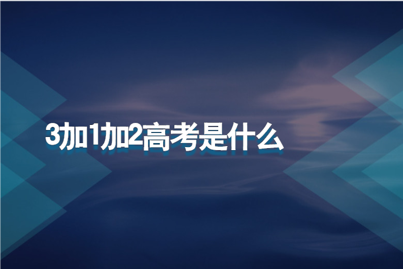 3加1加2高考是什么
