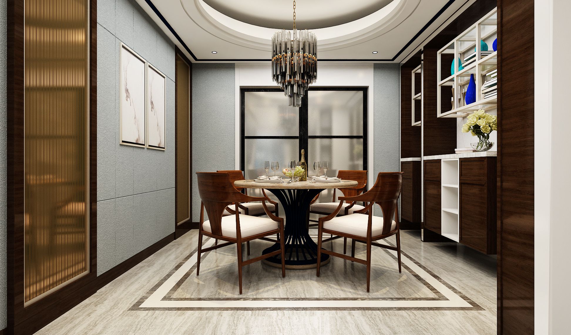 港式风格四室两厅装修设计效果图 家装案例