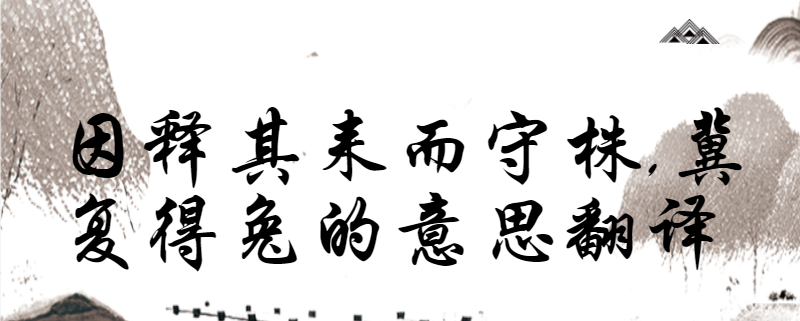 因释其耒而守株,冀复得兔的意思翻译