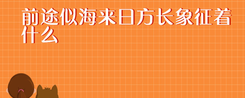 前途似海来日方长象征着什么