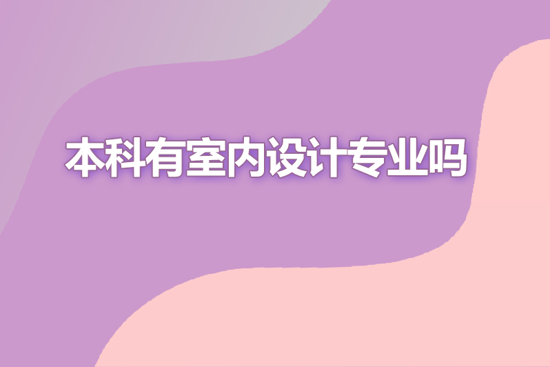 本科有室内设计专业吗