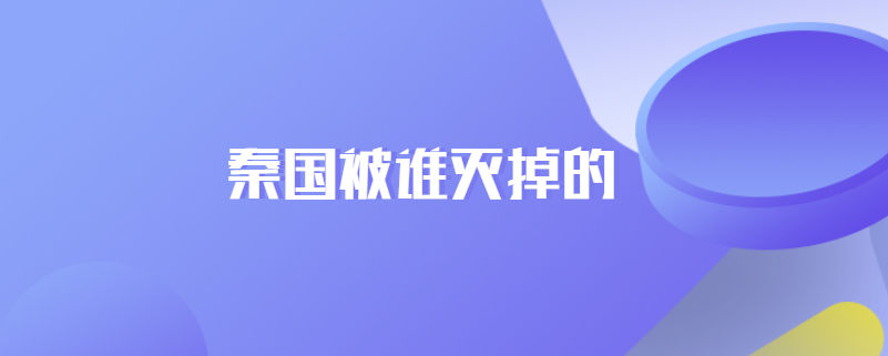 秦国被谁灭掉的