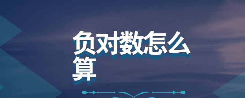 负对数怎么算