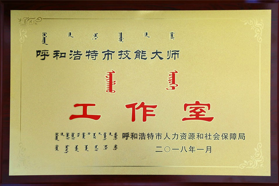 人力资源社会保障厅-呼和浩特市技能大师工作室