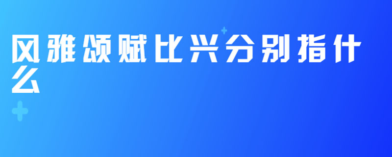 风雅颂赋比兴分别指什么