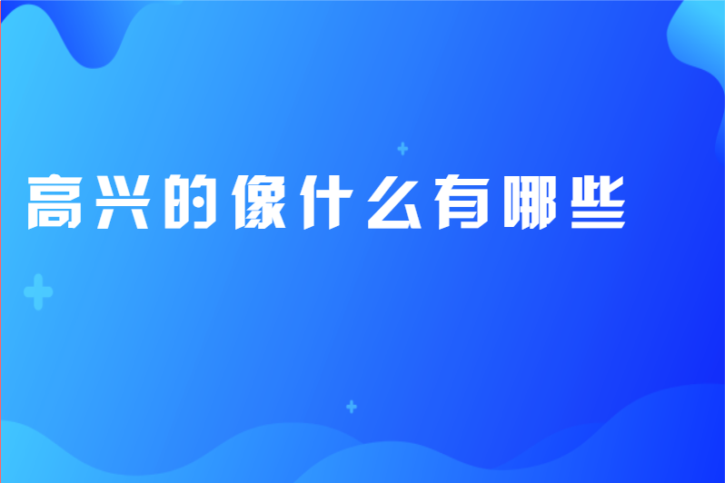高兴的像什么有哪些