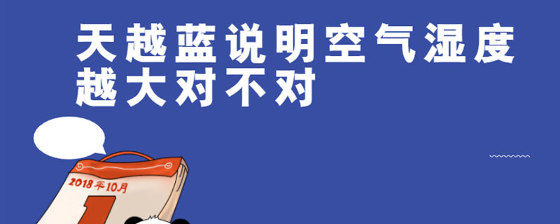 天越蓝说明空气湿度越大对不对