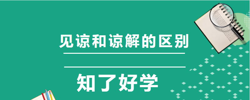 见谅和谅解的区别