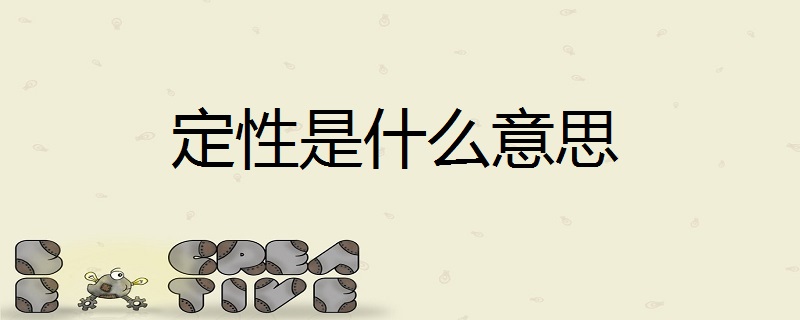 定性是什么意思