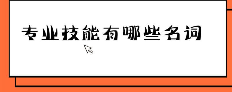 专业技能有哪些名词